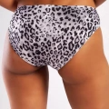 Goldy Mini Slip, Kadın Dantelli Gri Leopar Külot