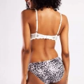Goldy Mini Slip, Kadın Dantelli Gri Leopar Külot