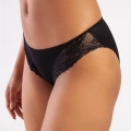 Goldy Mini Slip, Kadın Dantelli Siyah Külot