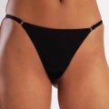 Goldy Mini String, Kadın Dantelli Siyah Külot