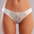 Golshan Gala Mini Slip, Kadın Dantelli Ekru Külot