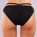 Gorbus Mini Slip, Kadın Micro Bel Şeritli Siyah Renkli Külot