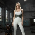 Haki Renk Kalın Kadın Kemeri, Deri Kemer Harness - 605