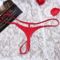 Halkalı Mini Kırmızı Kadın Fantezi G String