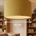Hardal Kumaş Başlıklı Sarkıt Avize 35 CM