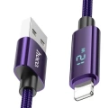Hoco. U125 1.2M Benefit USB to Lightning Şarj Data Kablosu - Mor
