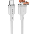 Hoco. U131 1.2M 2in1 USB ve Type-C to Type-C Şarj Data Kablosu - Beyaz