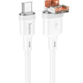 Hoco. U131 1.2M 2in1 USB ve Type-C to Type-C Şarj Data Kablosu - Gri
