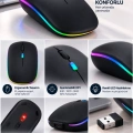 İnce Ergonomik Tasarım 2.4G Kablosuz LED Mouse