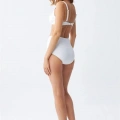 Kadın Basic Beyaz Pedli Yüksek Bel Bikini Takımı