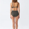 Kadın Basic Haki Pedli Yüksek Bel Bikini Takımı