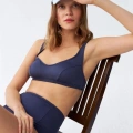 Kadın Basic Lacivert Pedli Yüksek Bel Bikini Takımı