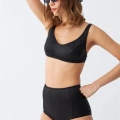Kadın Basic Siyah Pedli Yüksek Bel Bikini Takımı