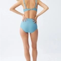 Kadın Basic Turkuaz Pedli Yüksek Bel Bikini Takımı