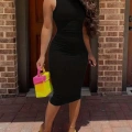 Kadın Bodycon Midi Boy Dalgıç Elbise