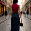 Kadın Bordo Modern Fit Kolsuz Balıkçı Yaka Basic Bluz