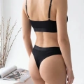 Kadın Bralet İç Giyim Takımı - Fitilli Dantelli, Siyah