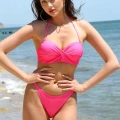Kadın Dönmeli Straplez Mercan Bikini