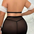 Kadın Halka Detaylı Dantelli Babydoll Gecelik