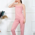 Kadın İp Askılı Somon Pijama Takım