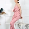 Kadın İp Askılı Somon Pijama Takım