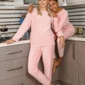 Kadın Kadife Pijama Takım Pembe