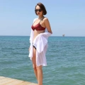 Kadın Kimono Pareo Plaj Elbisesi Beyaz