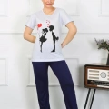 Kadın Kısa Kol Penye Pijama Takımı