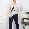Kadın Kısa Kol Penye Pijama Takımı