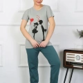 Kadın Kısa Kol Penye Pijama Takımı