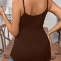 Kadın önden çapraz Askılı Uzun Vıskon Bluz