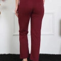 Kadın Pamuk Penye Tek Alt Pijama Bordo