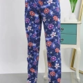 Kadın Pamuklu Alt Pijama Lacivert
