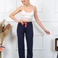 Kadın Pamuklu Alt Pijama Lacivert