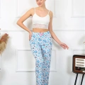 Kadın Pamuklu Alt Pijama Mavi