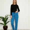 Kadın Pamuklu Alt Pijama Saks