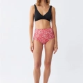 Kadın Pedli Yüksek Bel Bikini Takımı - Siyah