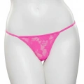 Kadın Pembe Dantelli String Tanga