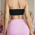 Kadın Pembe Ekose Etekli Seksi Kostüm