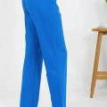 Kadın Penye Düz Tek Alt Pijama Mavi
