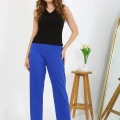 Kadın Penye Düz Tek Alt Pijama Sax