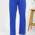 Kadın Penye Düz Tek Alt Pijama Sax