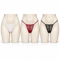 Kadın Premium Dantelli G-string 3’lü Külot Takımı