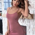 Kadın Pudra Sırt Kısmı Komple Dantelli Mini Gecelik