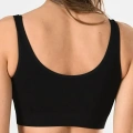 Kadın Siyah Kalın Askılı Çıkarılabilir Pedli Örme Seamless Dikişsiz Basic Büstiyer