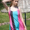 Kadın Şortlu Tankini Elbise Mayo Pembe