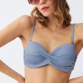 Kadın Straplez Mavi Bikini Takımı