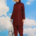Kadın Tam Tesettür Bordo Mayo