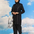 Kadın Tam Tesettür Lacivert Mayo