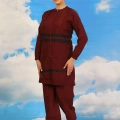 Kadın Tam Tesettür Mayo Bordo